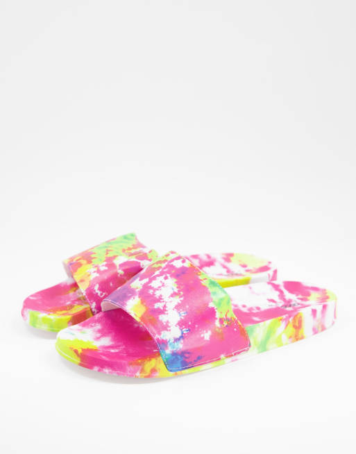 ASOS DESIGN slider in tie dye print