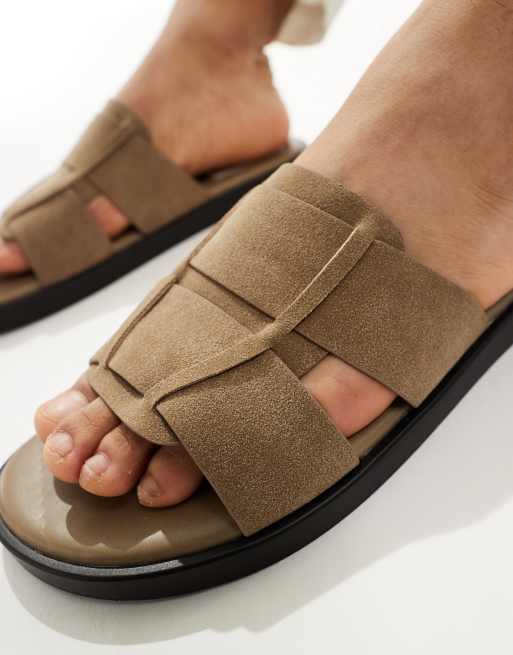 ASOS DESIGN slider sandals in beige, 4 of 4