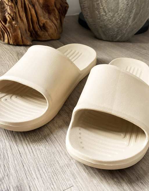 Womens discount beige sliders