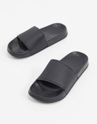 mens sliders black