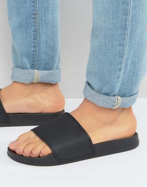 Asos black online sliders