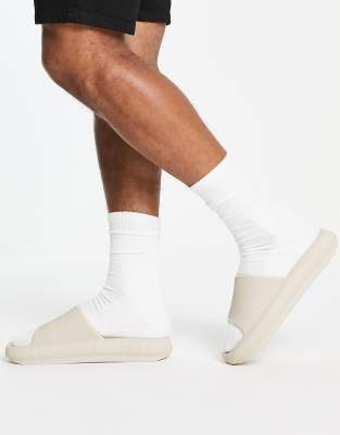 ASOS DESIGN sliders in stone with texture - ASOS Price Checker