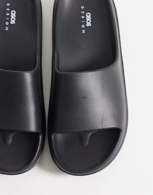 ASOS DESIGN - Sliders nere con suola spessa, 3 di 4