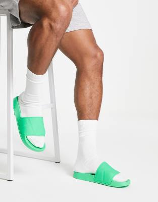 Sliders verdi-Verde - ASOS DESIGN infradito uomo Verde