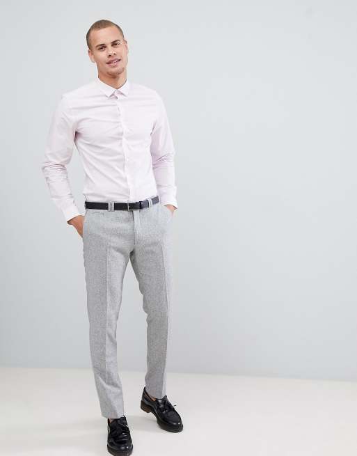 ASOS DESIGN slim 2 pack white & pink stripe shirt, 4 di 4