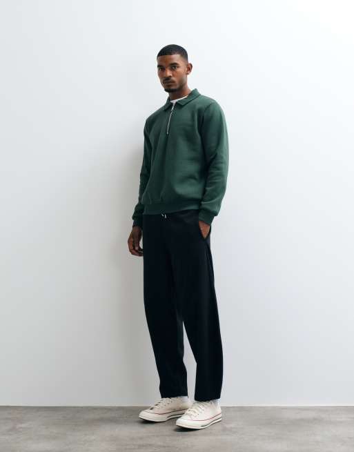 ASOS DESIGN slim balloon jogger in black, 3 of 5