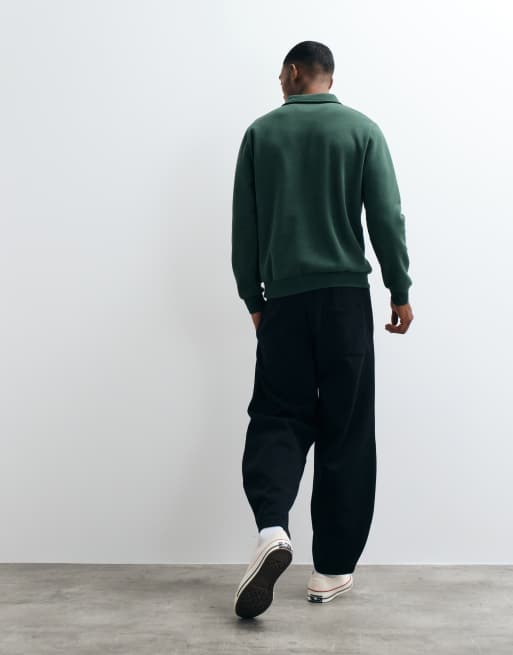 ASOS DESIGN slim balloon jogger in black, 4 of 5
