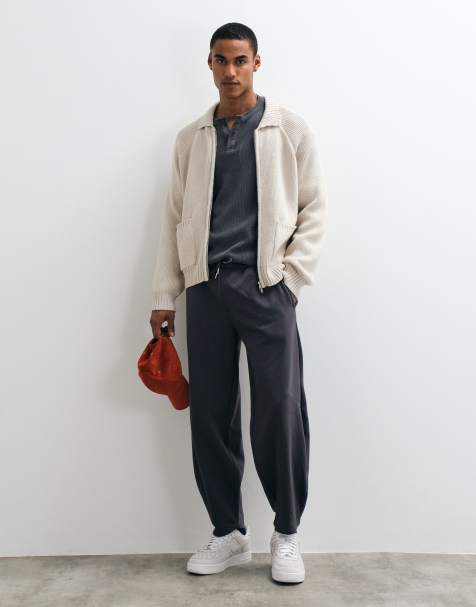 ASOS DESIGN slim balloon jogger in grijs - view 1