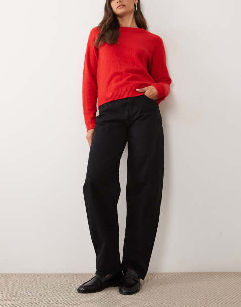 ASOS DESIGN slim barrel jean in black - view 1