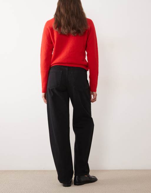 ASOS DESIGN slim barrel jean in black, 2 of 5
