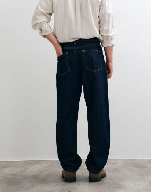 ASOS DESIGN slim barrel jean in indigo, 5 of 5