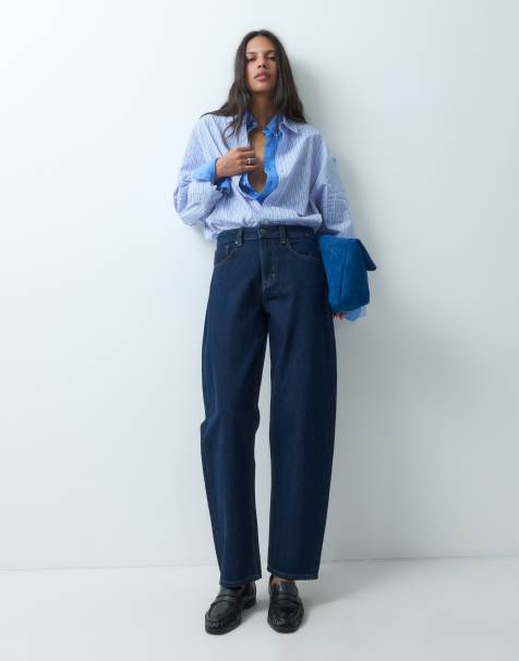 ASOS DESIGN slim barrel jean in rinse - view 1