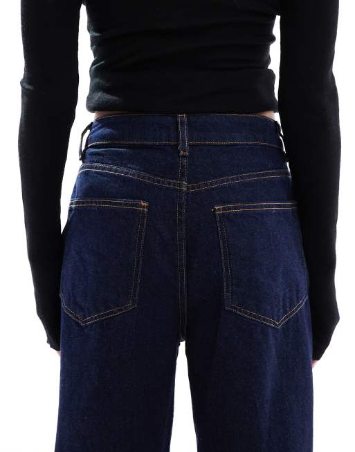 ASOS DESIGN slim barrel jeans in inky wash, 5 of 5