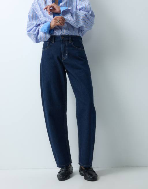 ASOS DESIGN slim barrel jeans in rinse, 3 of 5