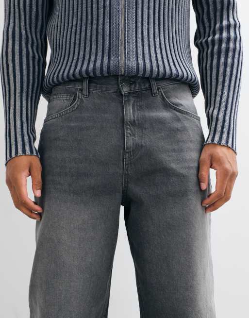 ASOS DESIGN Slim Barrel-Jeans in verwaschenem Grau, 4 von 5