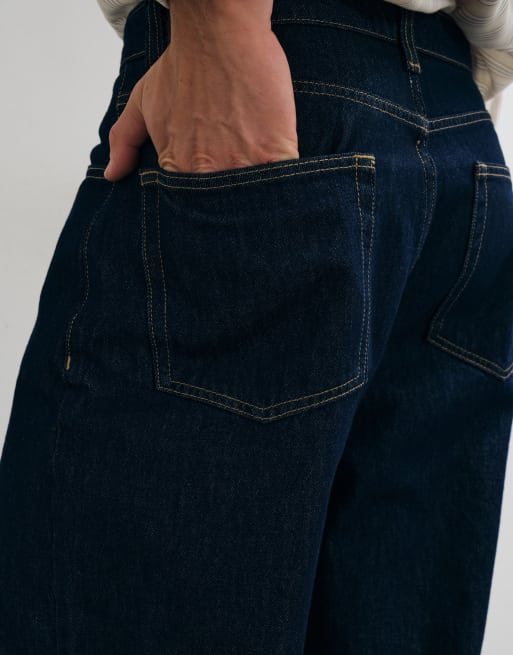 ASOS DESIGN slim barrel jeans w kolorze indygo, 4 z 5