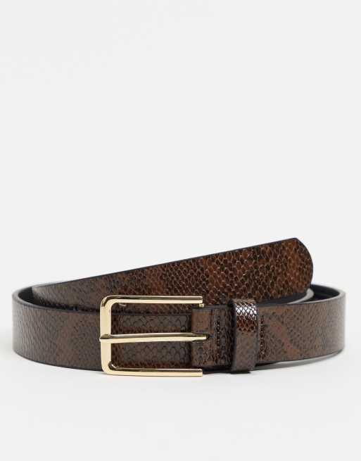 Faux snakeskin belt sale