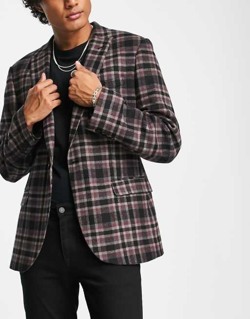 Asos hot sale check blazer