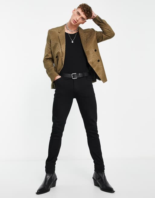 Asos hot sale khaki blazer