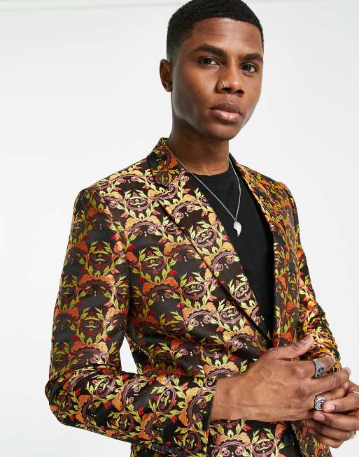 Asos mens hot sale floral blazer