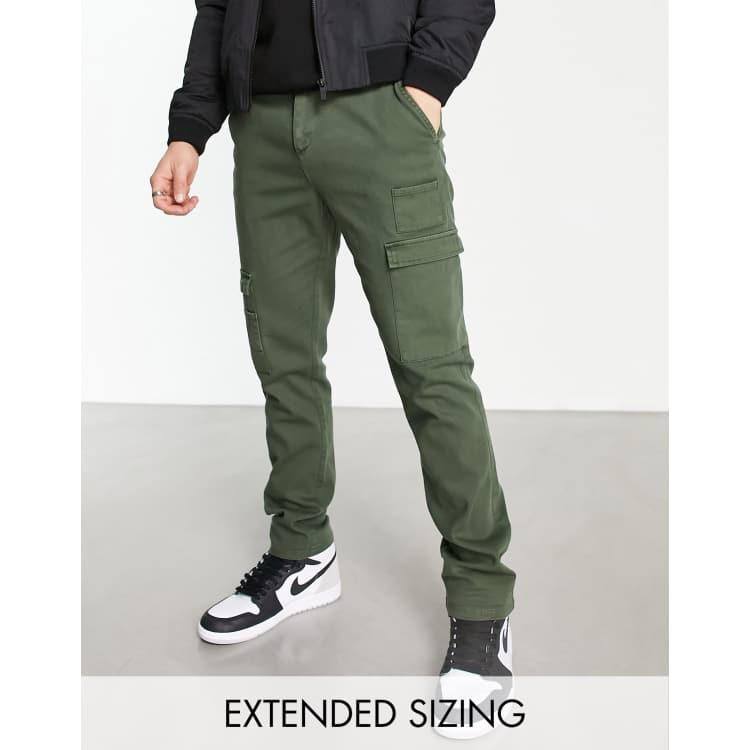 actrice Ambtenaren Motivatie ASOS DESIGN slim cargo pants in khaki | ASOS