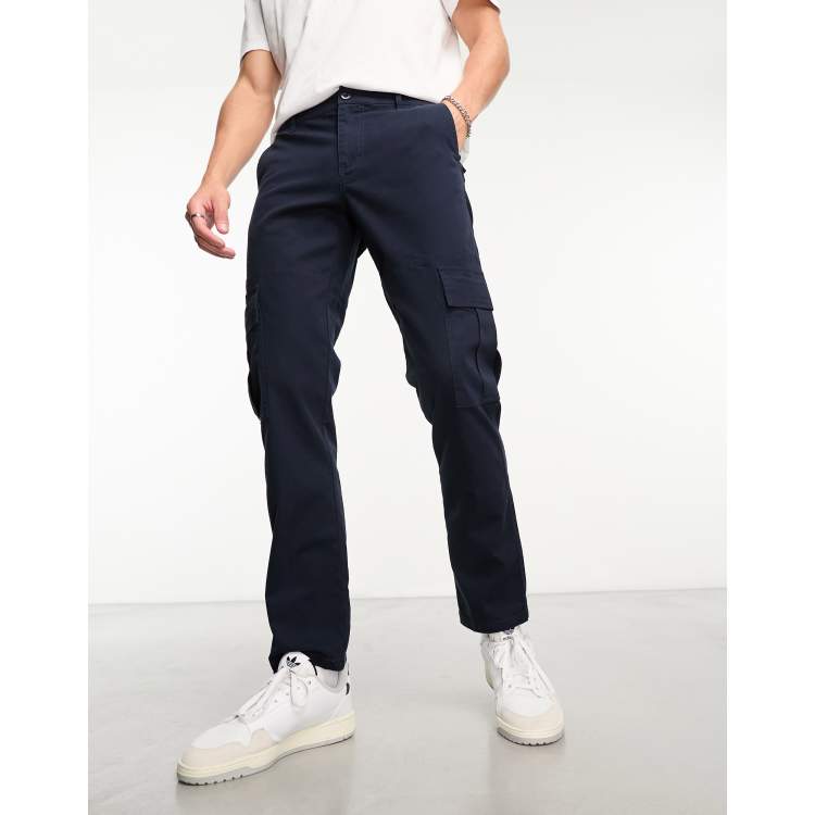 Navy Cargo Pants - newme