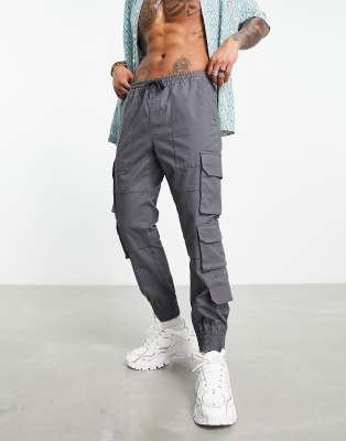 asos grey cargo pants