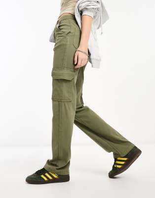 Asos Design Slim Cargo Pants With Pockets In Gray