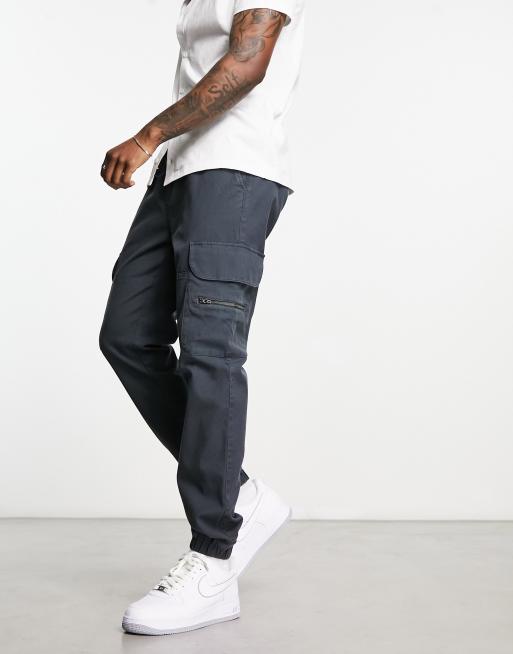 Tapered Fit Pants In Grey