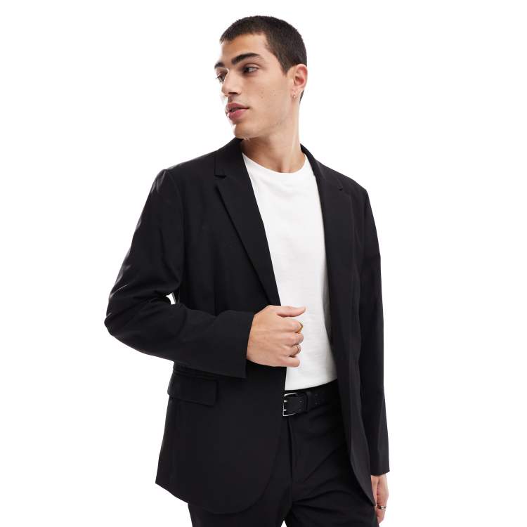 ◆DEINET◆ OVERLAY SUIT JACKET IN BLACK KDBGA4S25110600F ASOS DESIGN slim casual suit jacket in black | ASOS