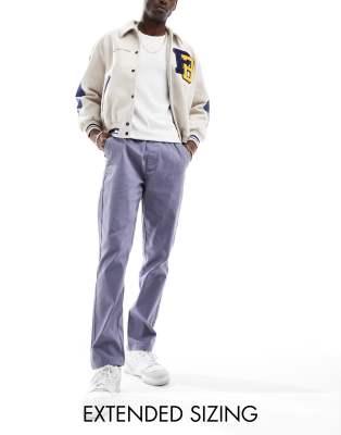Asos Design Tapered Chino Pants In Washed Gray-navy