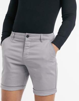 next slim chino shorts