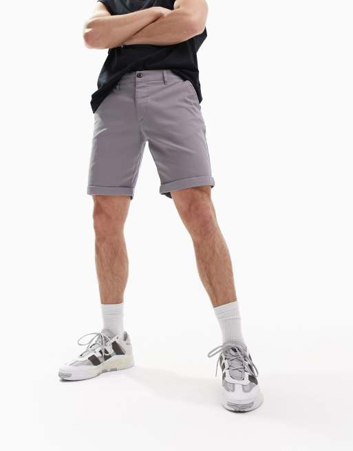 Regular Fit Mid rise Shorts, Light Grey