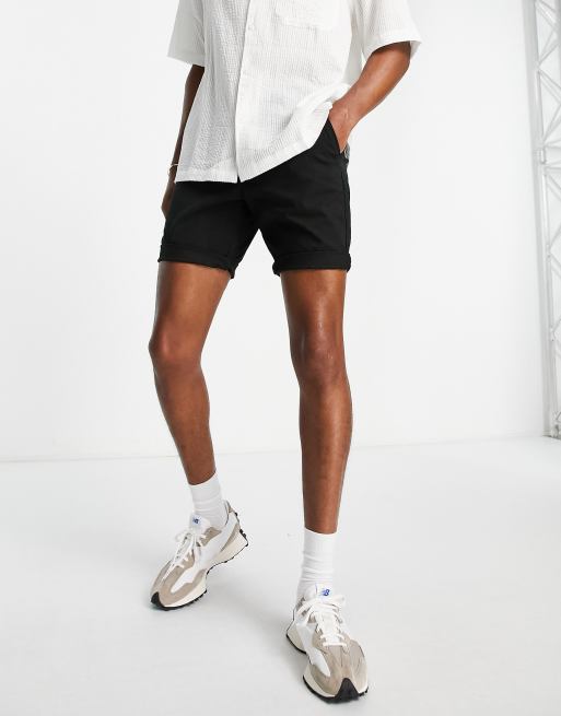 ASOS DESIGN 3 pack slim chino shorts in shorter length with elasticated  waist save