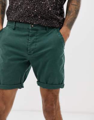 green chino shorts mens