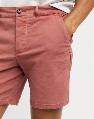 red khaki shorts