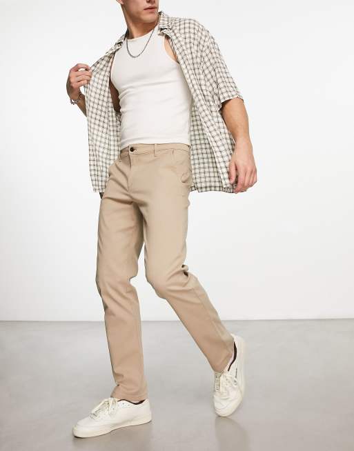 Pantalon chino slim Beige