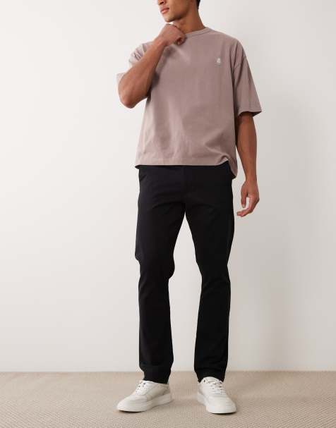ASOS DESIGN slim chinos in black - view 1