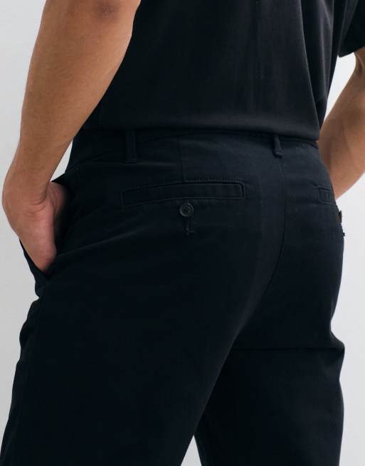 ASOS DESIGN slim chinos in black, 5 of 5