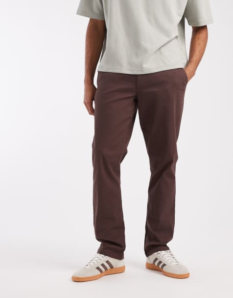 ASOS DESIGN slim chinos in brown