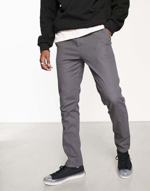 ASOS DESIGN slim suit pants in charcoal