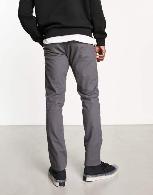 ASOS DESIGN slim chinos in charcoal | ASOS