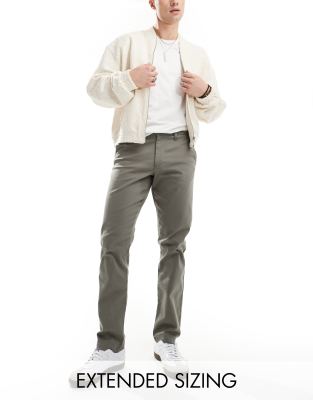 ASOS DESIGN slim chinos in charcoal - view 1