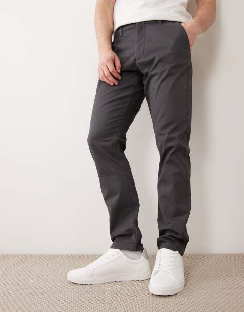 ASOS DESIGN slim chinos in grey - view 1