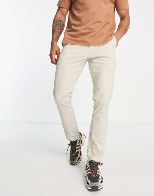 ASOS DESIGN slim chinos in light beige ASOS