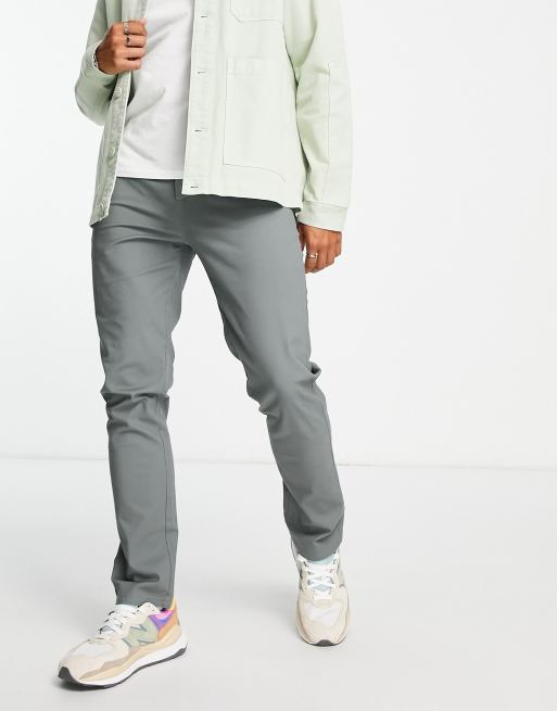 ASOS DESIGN slim chinos in light charcoal | ASOS