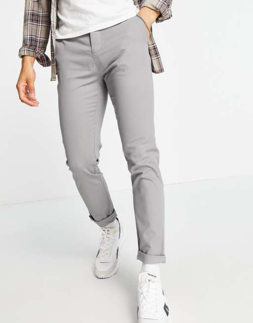 ASOS DESIGN slim chinos in light gray | ASOS