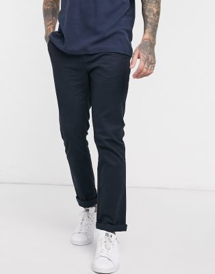 ASOS DESIGN slim chinos in navy Navy