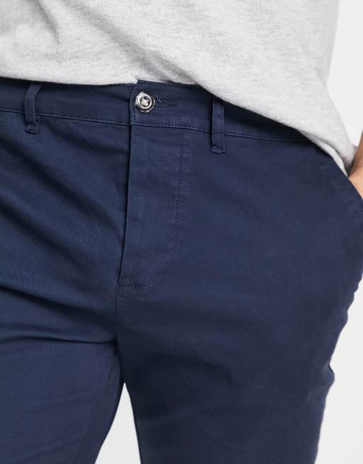 ASOS DESIGN slim chinos in navy | ASOS