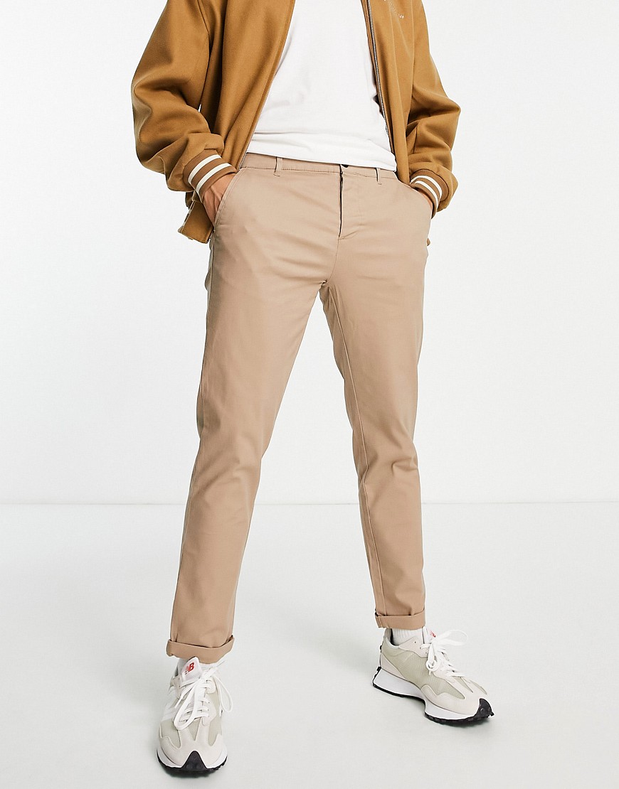 Product photo of Asos design slim chinos in stoneneutral